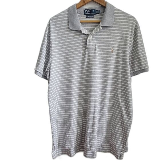 Polo Ralph Lauren Men's Soft Pima Cotton Polo Shirt size Xl Gray Short Sleeve - Picture 1 of 4